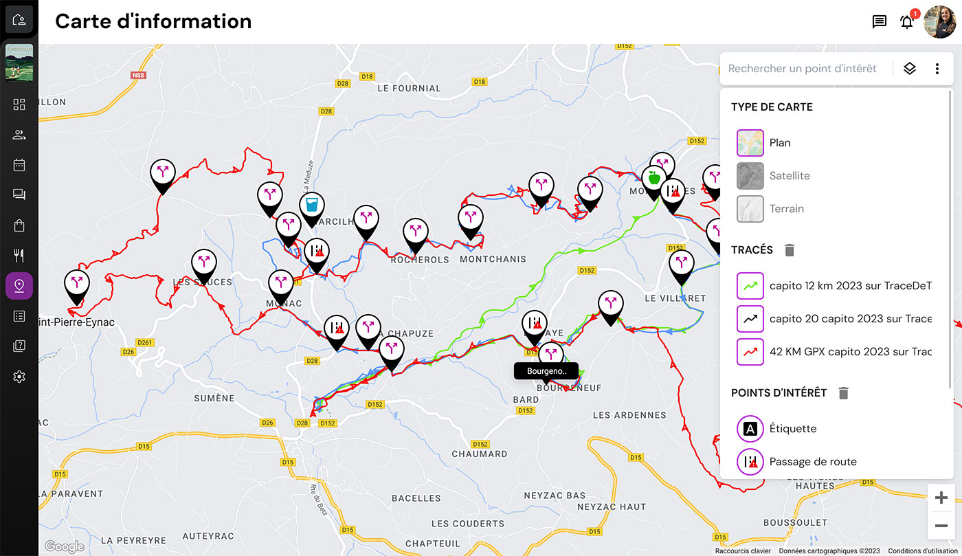 Interface cartographie