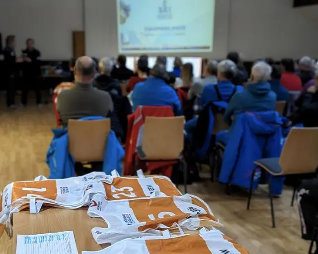 Volunteer meeting at the 2023 Alpine World Ski Championships