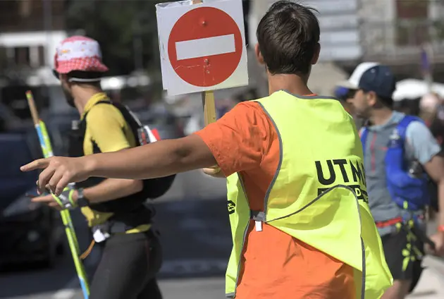 Marshal volunteer at the UTMB