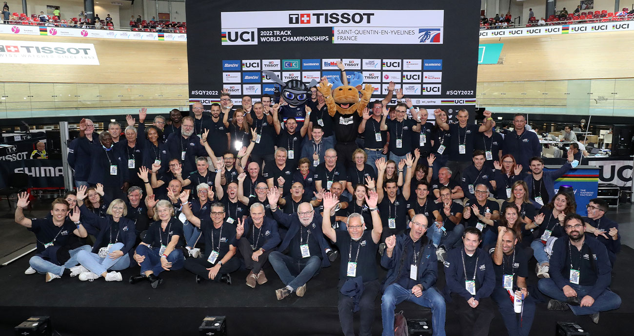 Bénévoles championnats du monde de cyclisme sur piste